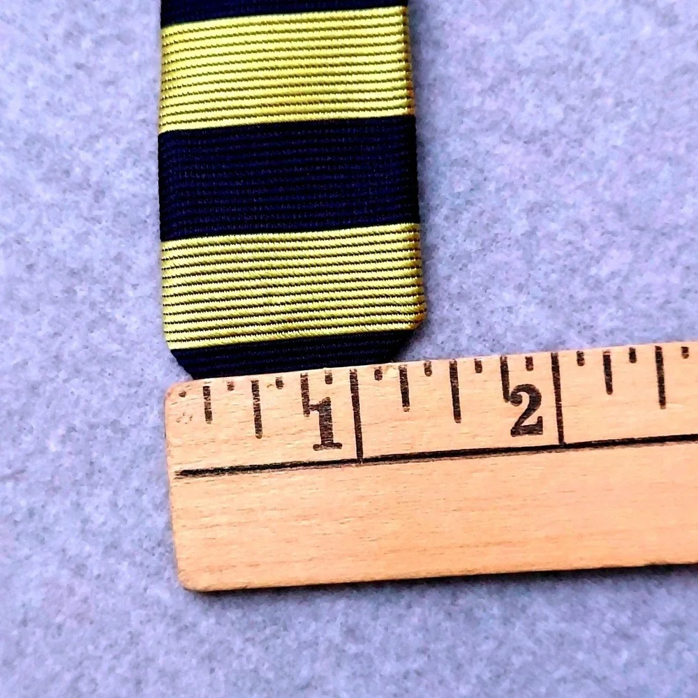 VTG‎ Brooks Brothers Silk Repp Tie Mens One Size Navy Gold Stripe Classic Preppy